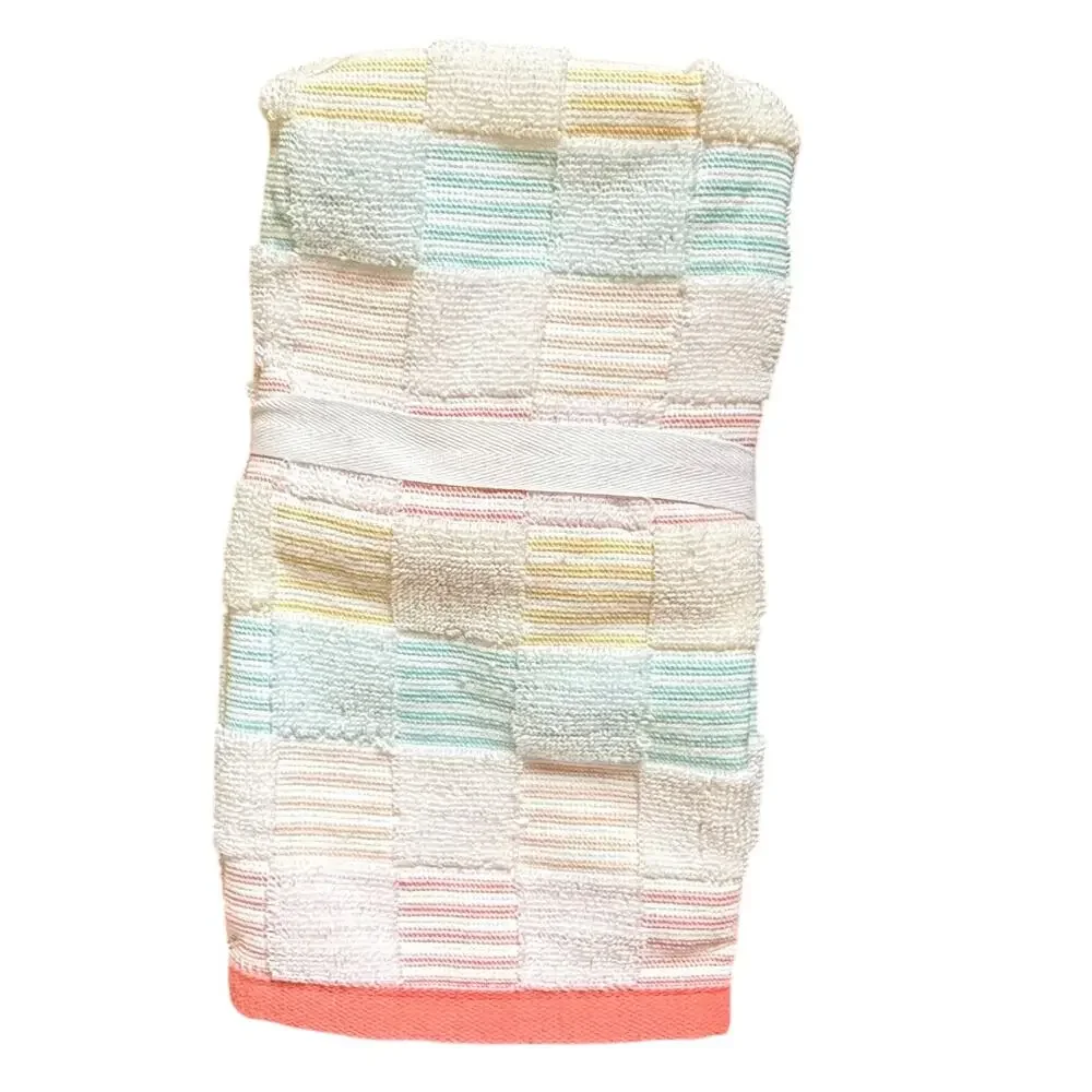 Deborah Connolly Hand/Tip Towels Set of 2 Quick Dry New Plaid Summer Beach